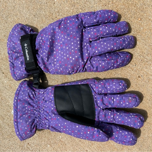 Columbia Kid’s Purple Snow Gloves One Size Fits All Fall Winter - Picture 6 of 6